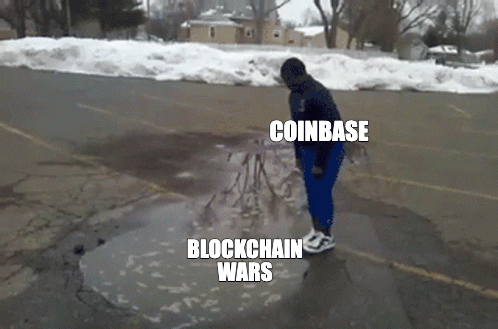 coinbase blockchain wars