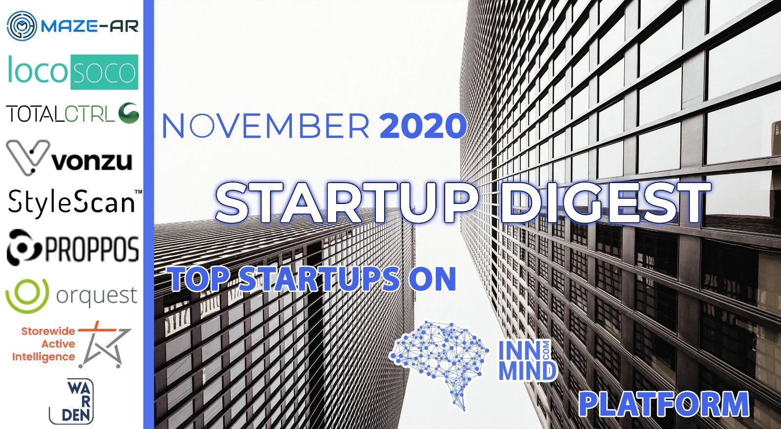 November 2020 Startup Digest: Top Startups on InnMind Platform